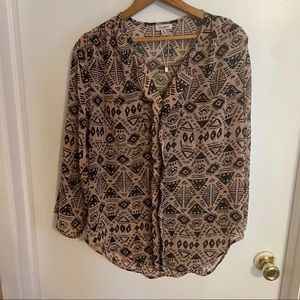 Tribal/Geometric Sheer Top